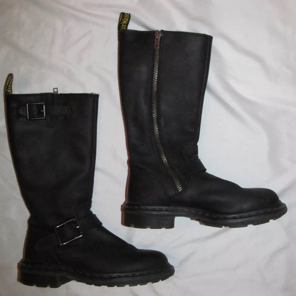 dr martens tall zip boots